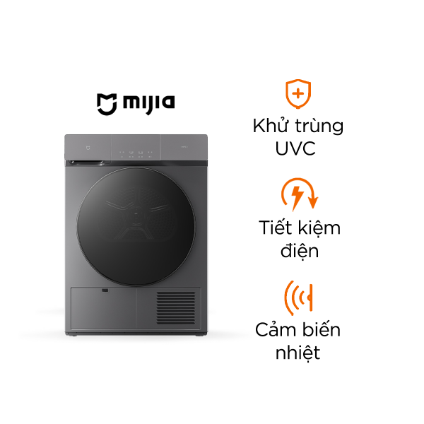 Máy sấy quần áo Xiaomi Mijia 102S Titanium – – công suất lớn 10kg, khử trùng UVC, sấy bơm nhiệt heat pump Máy sấy quần áo Xiaomi Mijia 102S Titanium – – công suất lớn 10kg, khử trùng UVC, sấy bơm nhiệt heat pump