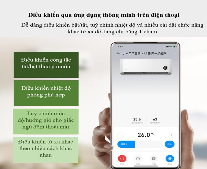 Điều Hòa 2 Chiều Xiaomi Mijia Inverter N1A1 1.5HP 12.000BTU Điều Hòa 2 Chiều Xiaomi Mijia Inverter N1A1 1.5HP 12.000BTU