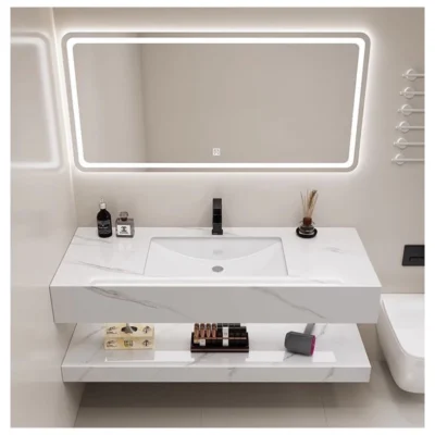 Combo Bàn Đá Lavabo 2 Tầng Tràn Viền Vô Cực - Full màu