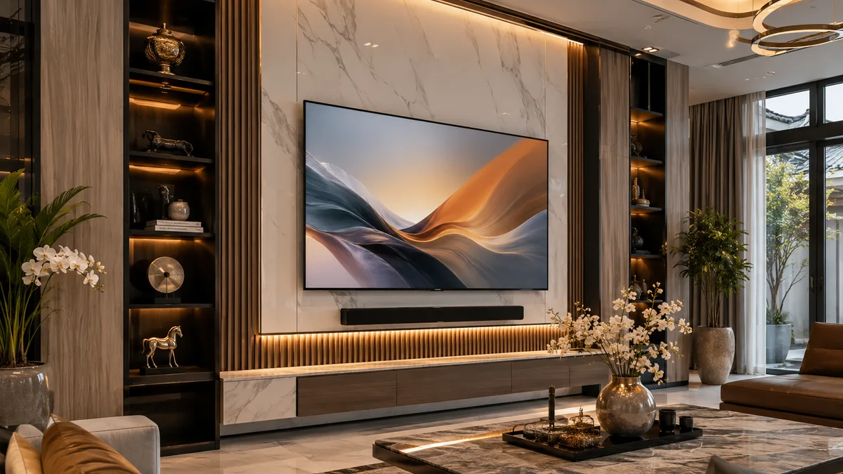 Bố trí tivi Xiaomi gọn gàng trong phòng thuê dễ dùng