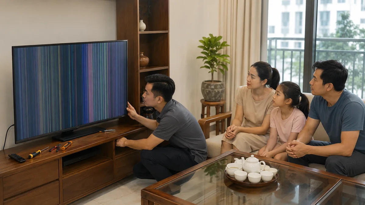 Kỹ thuật kiểm tra tivi Xiaomi bị sọc màn hình