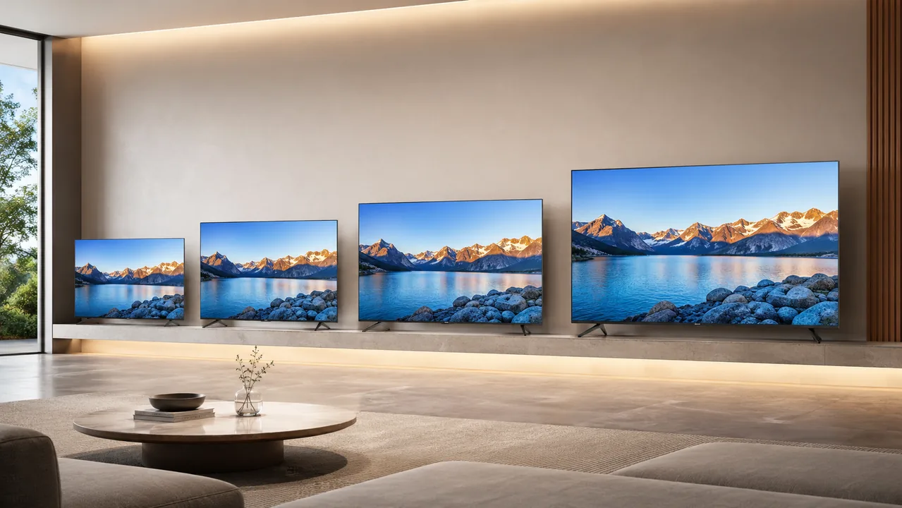 So sánh kích thước tivi Xiaomi 43 55 65 75 inch