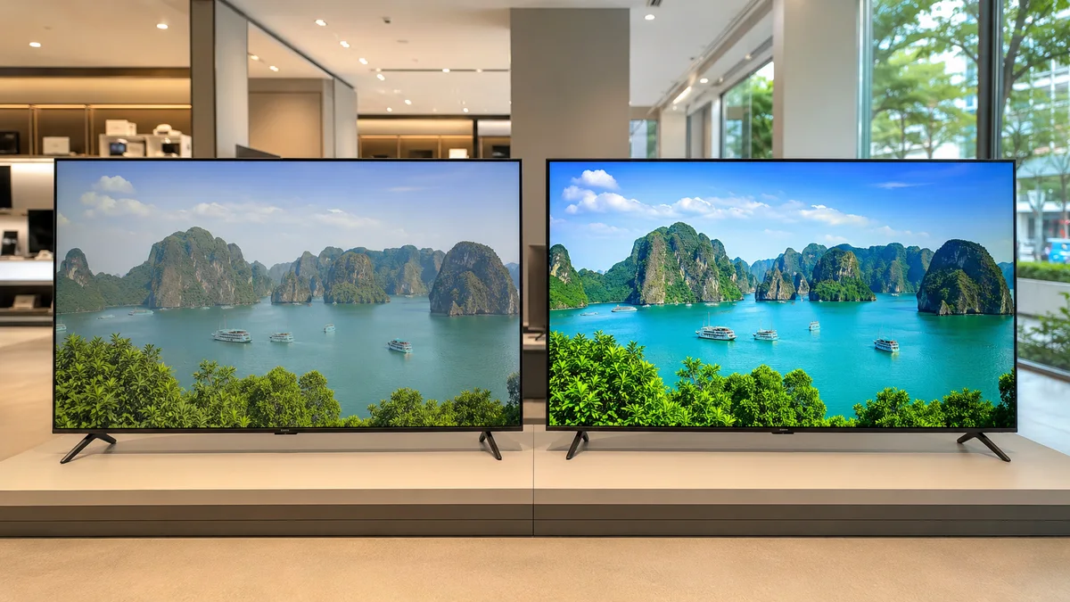 So sánh QLED và LED thường trên tivi Xiaomi