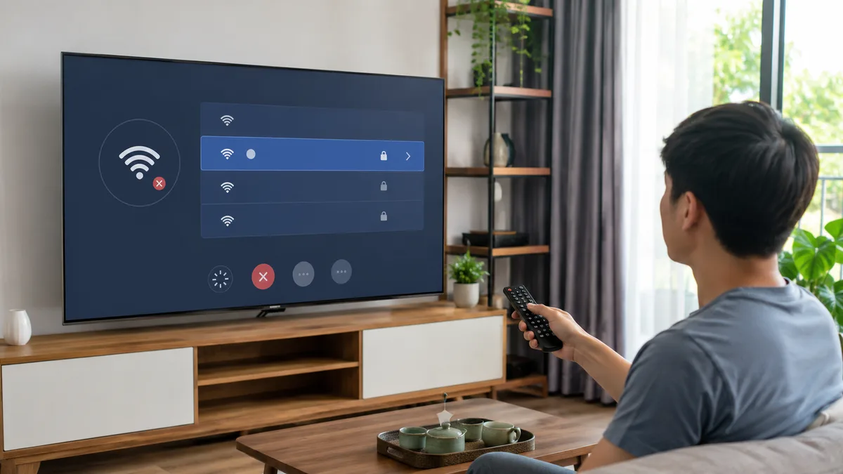 Tivi Xiaomi không kết nối được Wi-Fi trong phòng khách