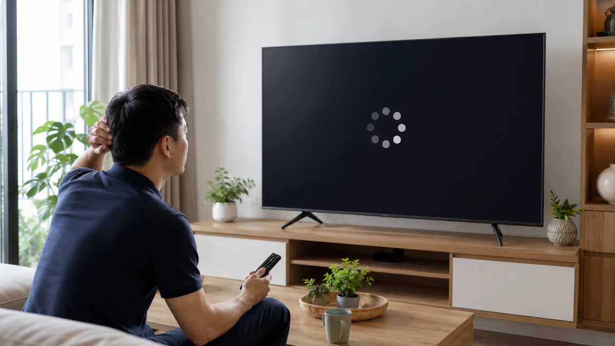 Tivi Xiaomi không vào được YouTube trong phòng khách