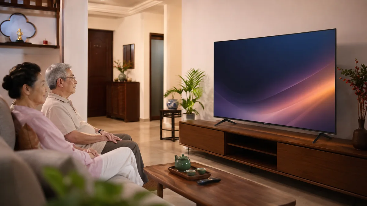 Màn hình tivi lớn dễ xem cho người lớn tuổi