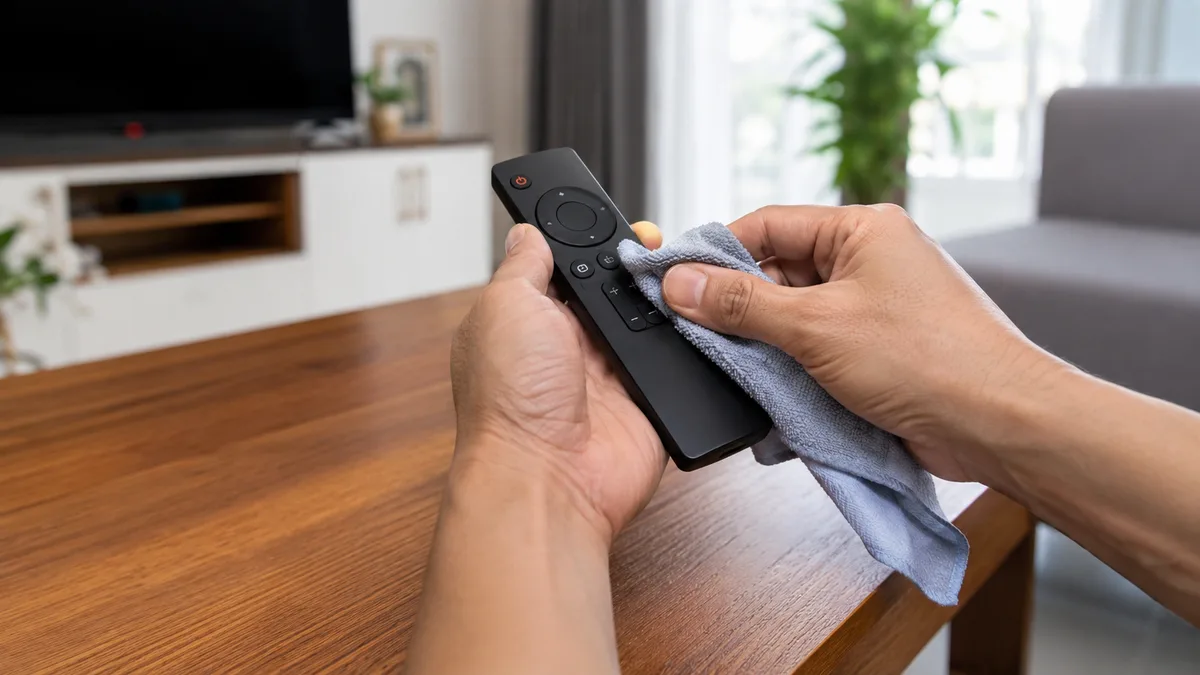 Vệ sinh remote tivi Xiaomi khi bấm không ăn