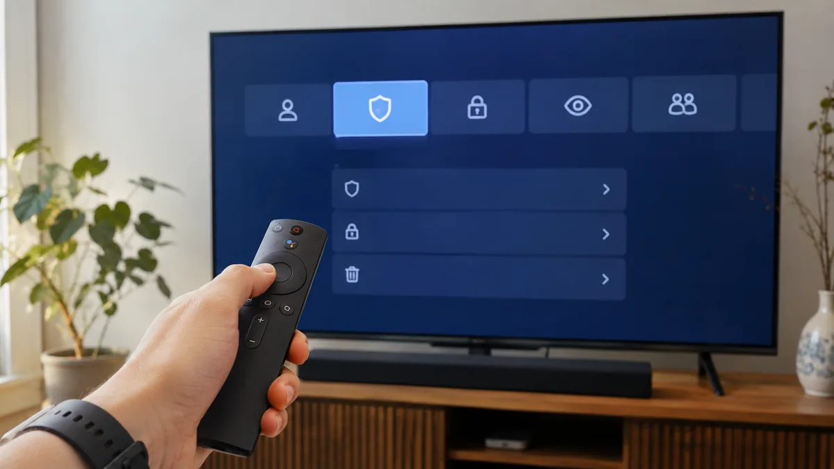 Cài đặt an toàn để giảm quảng cáo phiền trên tivi Xiaomi