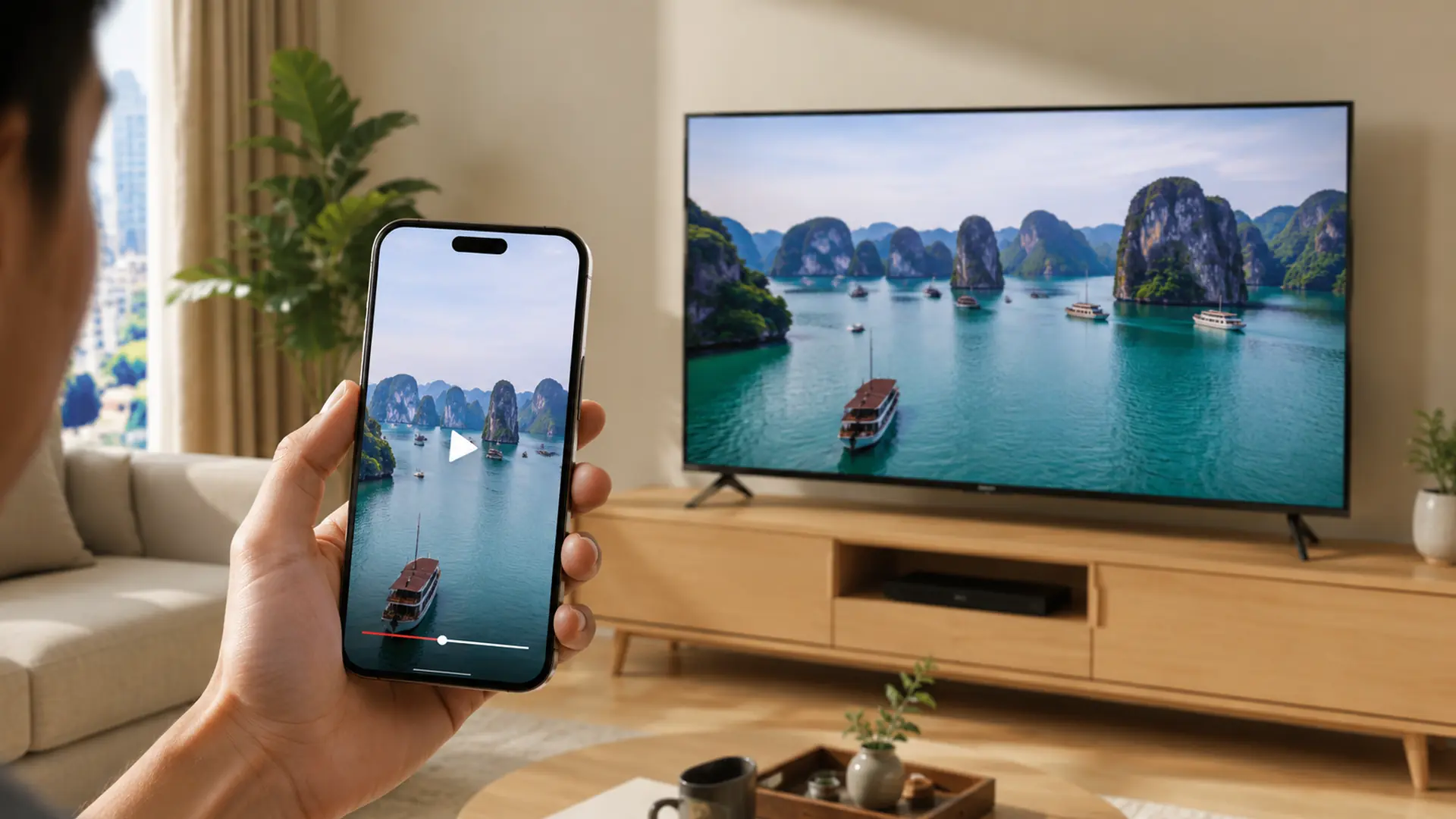 Chiếu video từ iPhone lên tivi Xiaomi