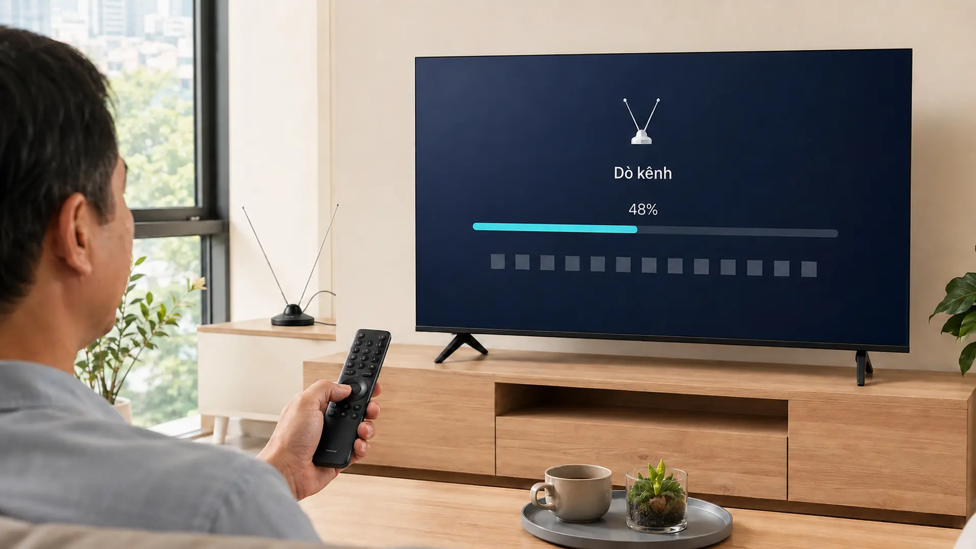 Dò kênh anten trên tivi Xiaomi