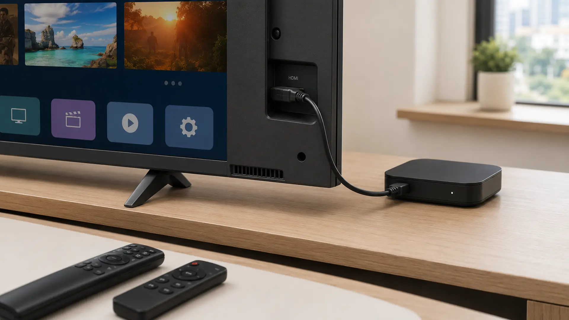 Kết nối đầu thu truyền hình cáp với tivi Xiaomi bằng HDMI
