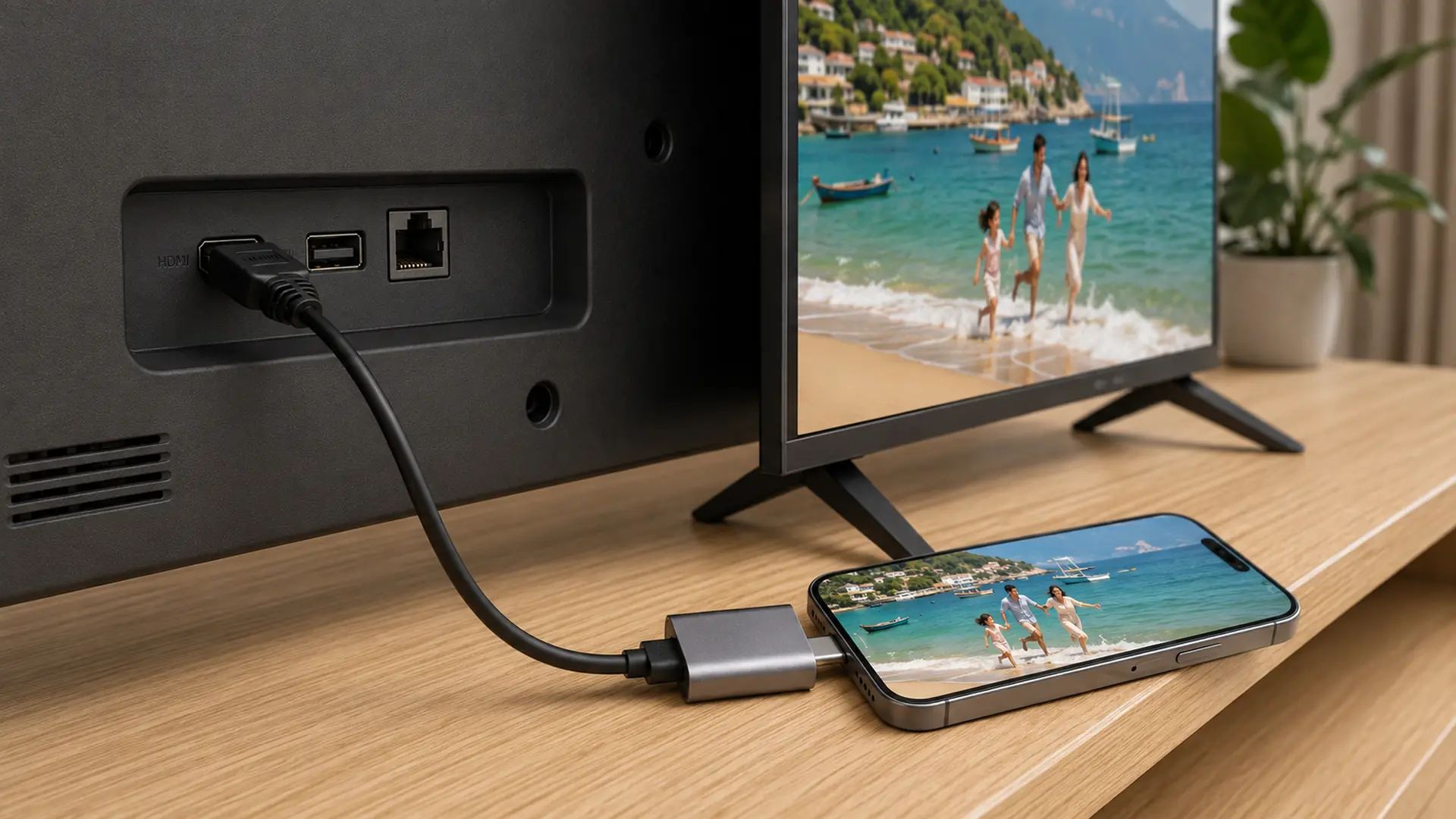 Kết nối iPhone với tivi Xiaomi bằng HDMI