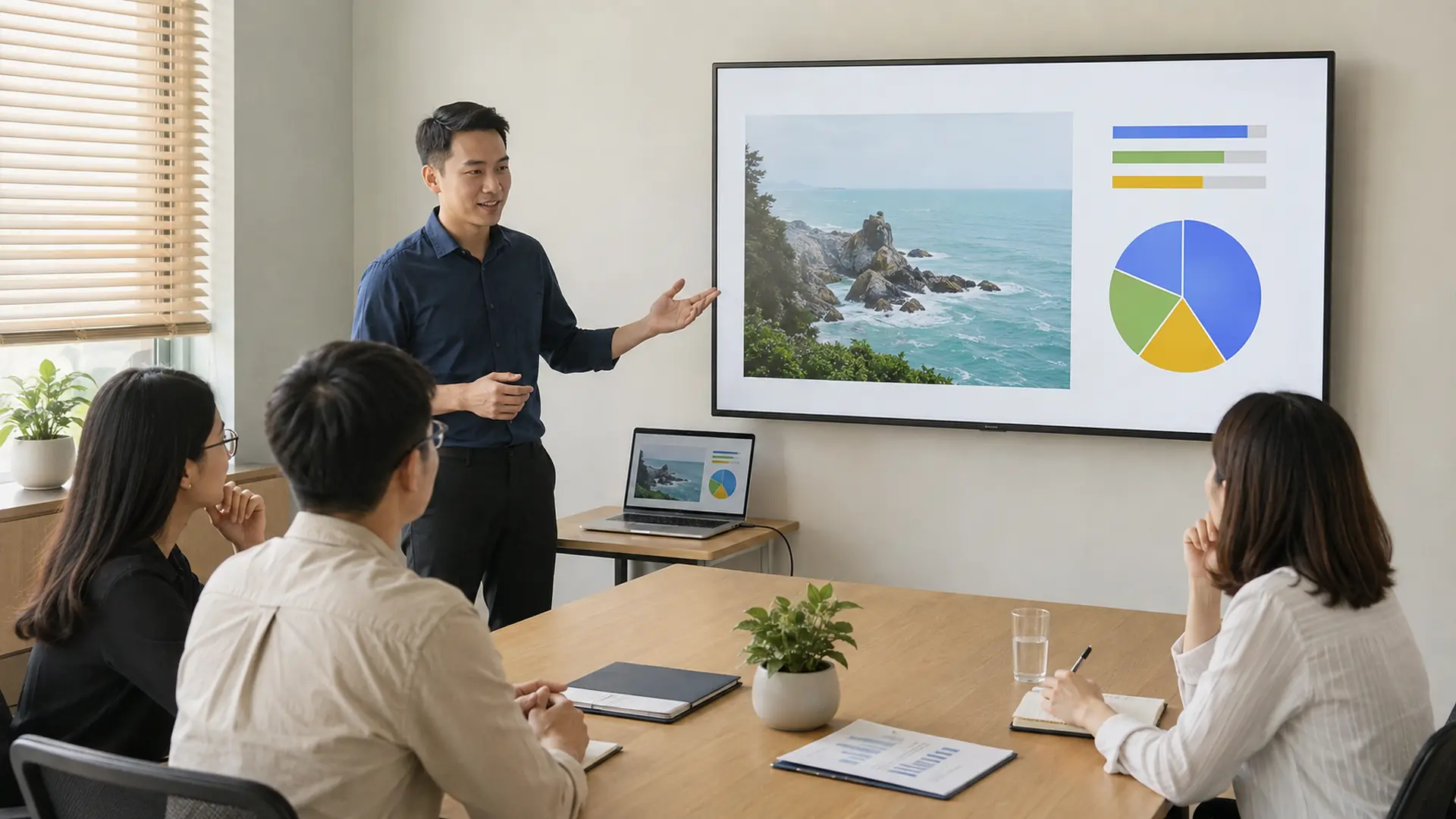 Tivi Xiaomi trình chiếu nội dung từ máy tính