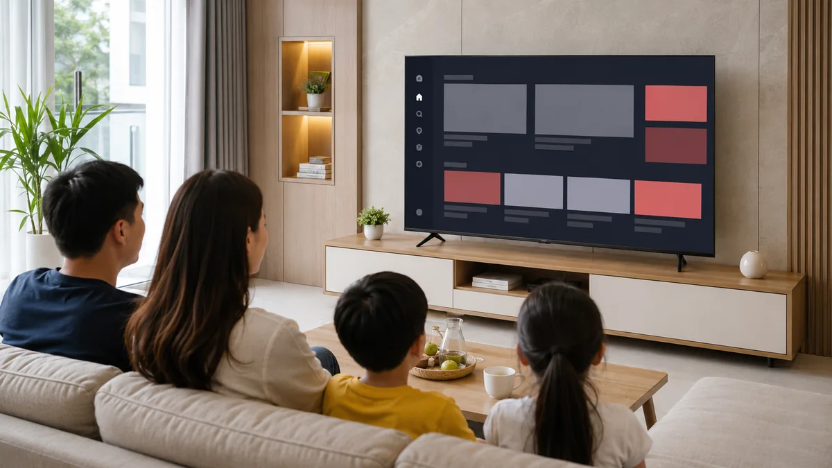 Tivi Xiaomi xem YouTube bị quảng cáo nhiều trong phòng khách gia đình