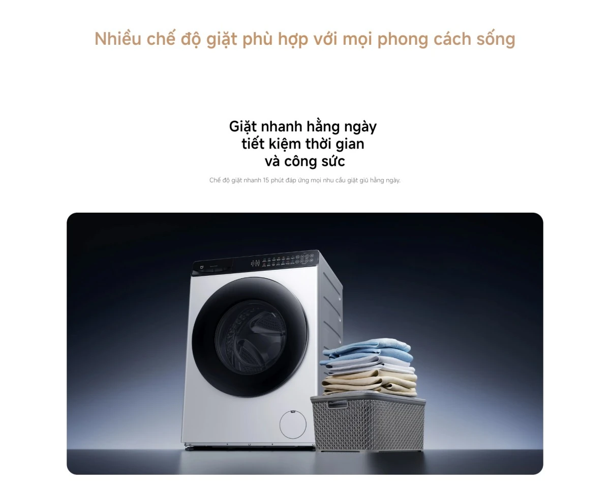 Bảng điều khiển của máy giặt sấy Xiaomi Mijia Giặt 9kg Sấy 6kg