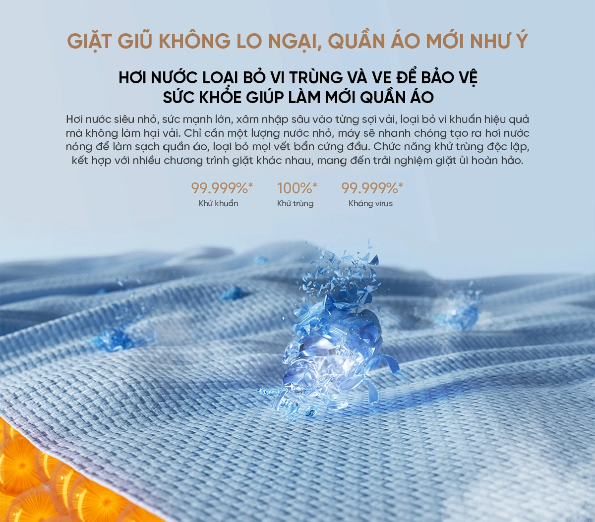 Công nghệ giặt khô chăm sóc quần áo của Xiaomi Mijia MJ108