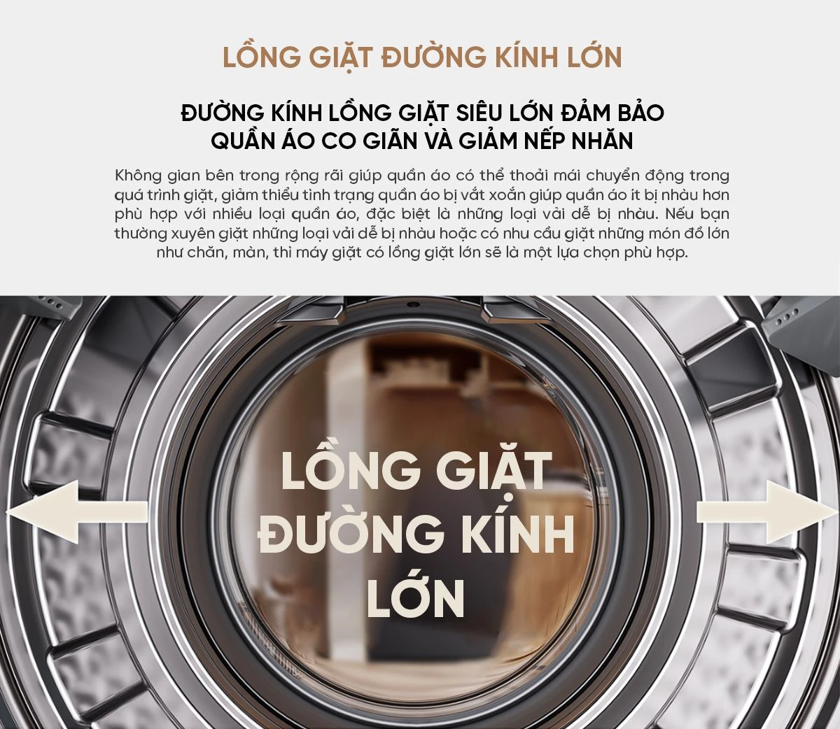 Lồng giặt lớn của máy giặt sấy Xiaomi Mijia Giặt 10kg Sấy 7kg