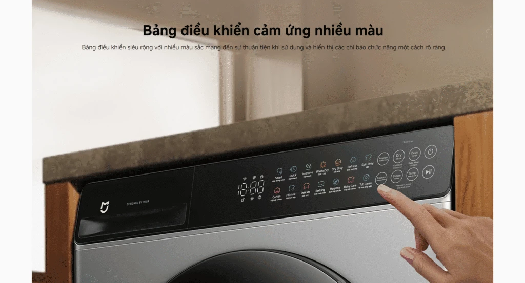 Bảng điều khiển cảm ứng của máy giặt sấy Xiaomi Mijia Giặt 10.5kg Sấy 7kg