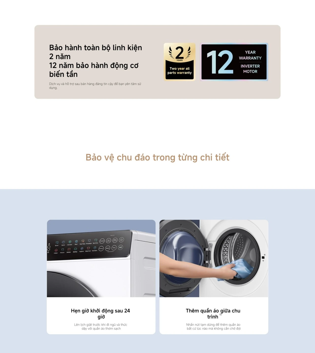 Chi tiết thiết kế của máy giặt Xiaomi Mijia Front Load Washer 8kg