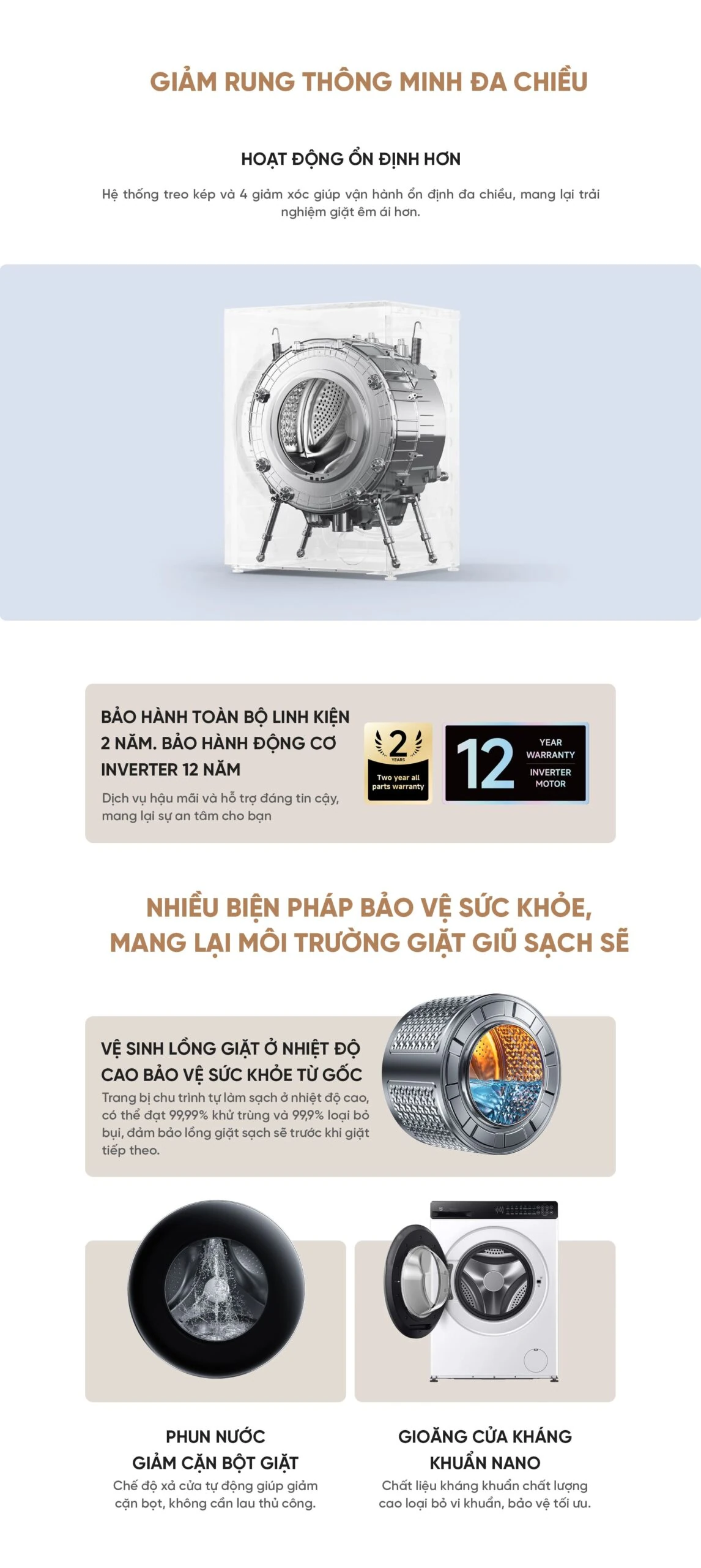 Động cơ và vận hành của máy giặt Xiaomi Mijia Front Load Washer 9kg