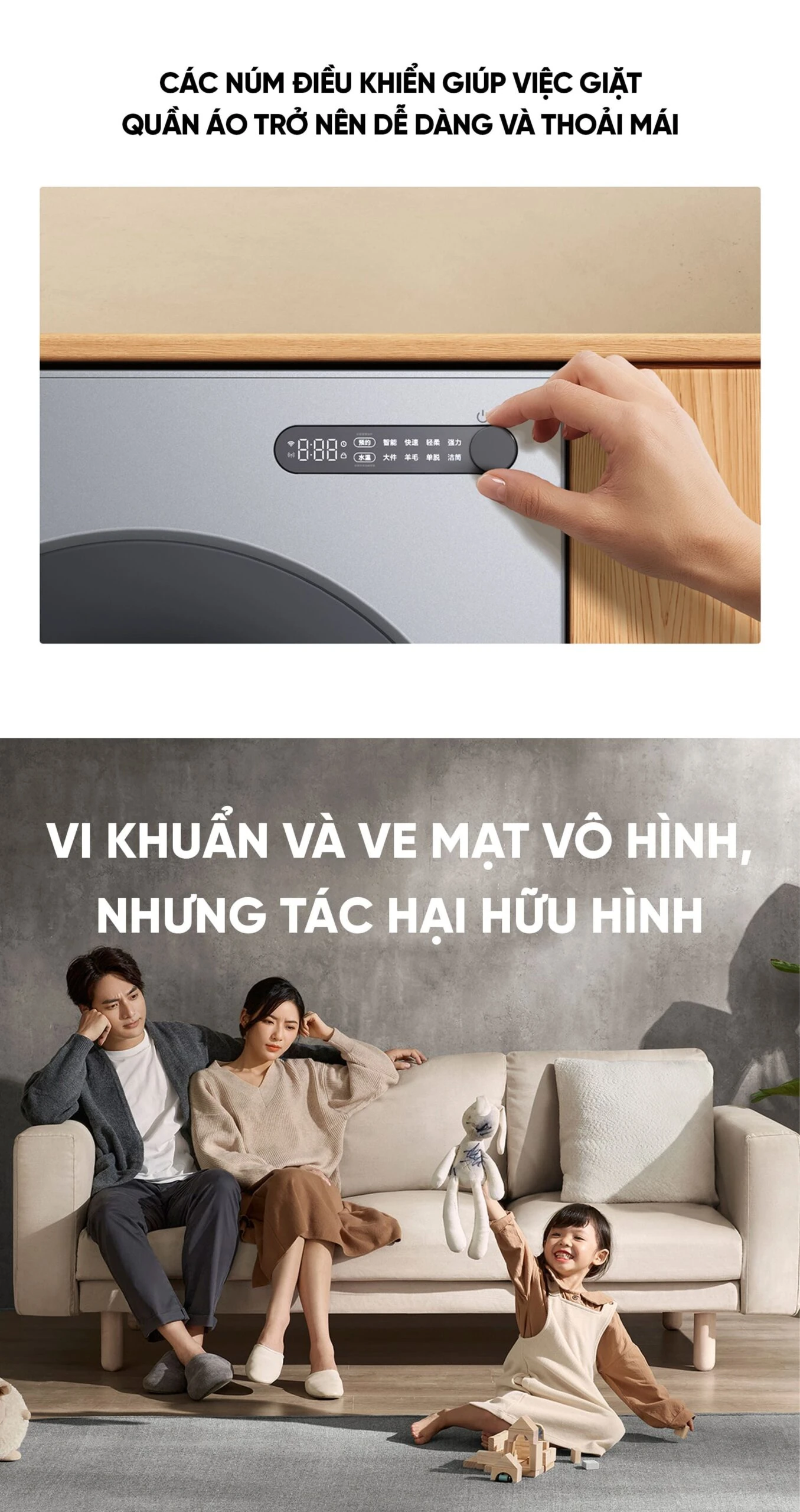 Bảng điều khiển của máy giặt Xiaomi Mijia Giặt 10kg