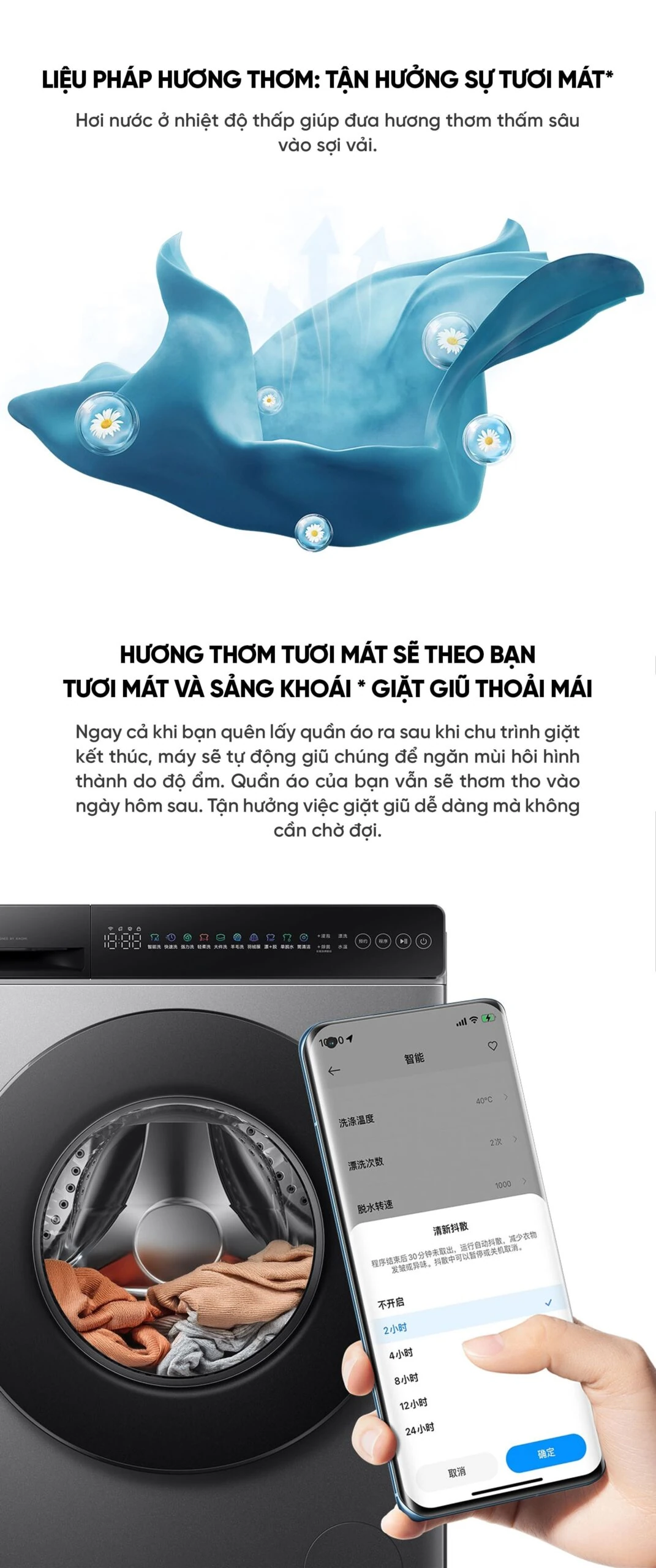 Máy giặt Xiaomi Mijia Giặt 12kg hỗ trợ kết nối thông minh