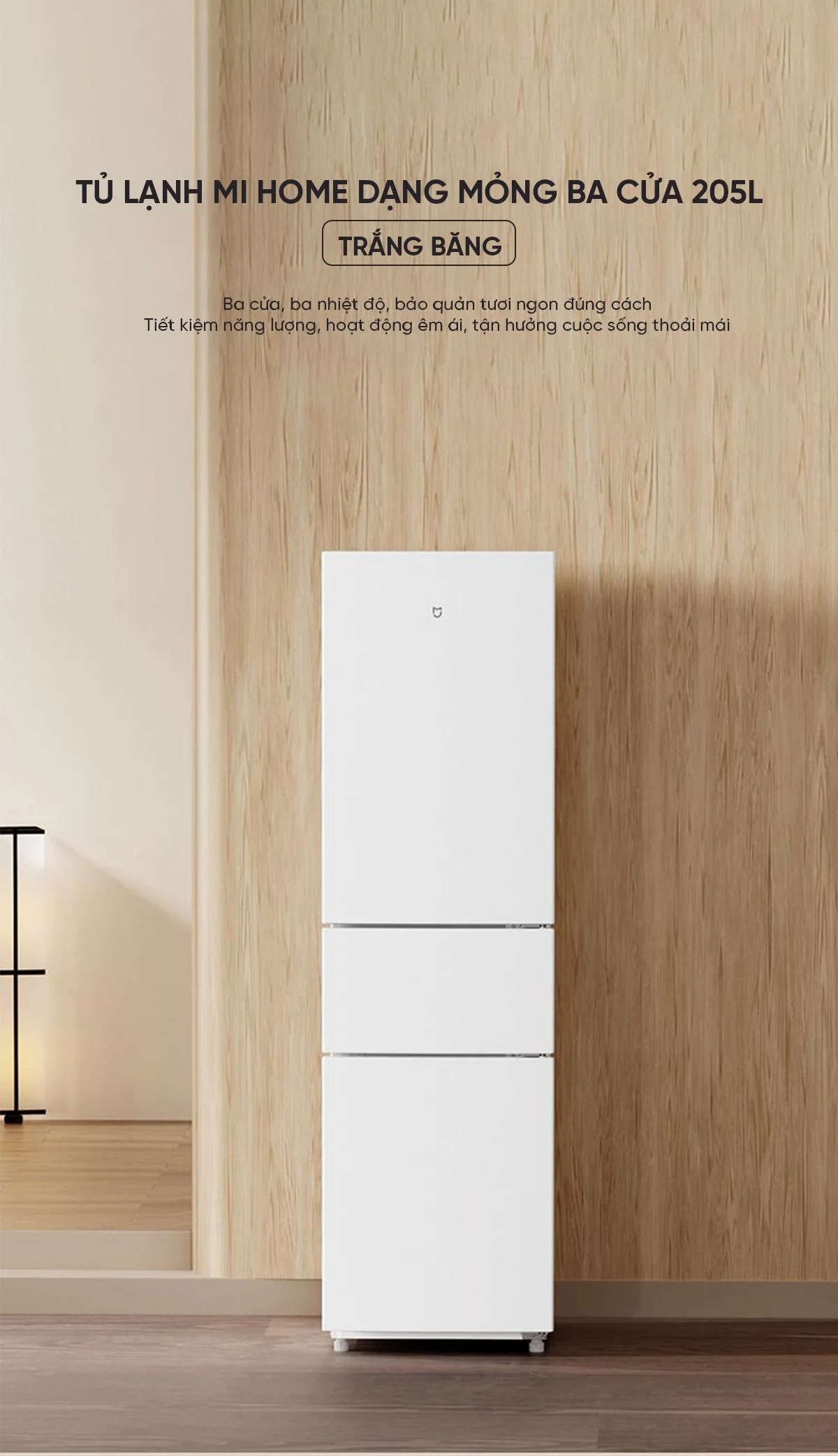 Tủ lạnh 3 cánh Xiaomi Mijia 205L