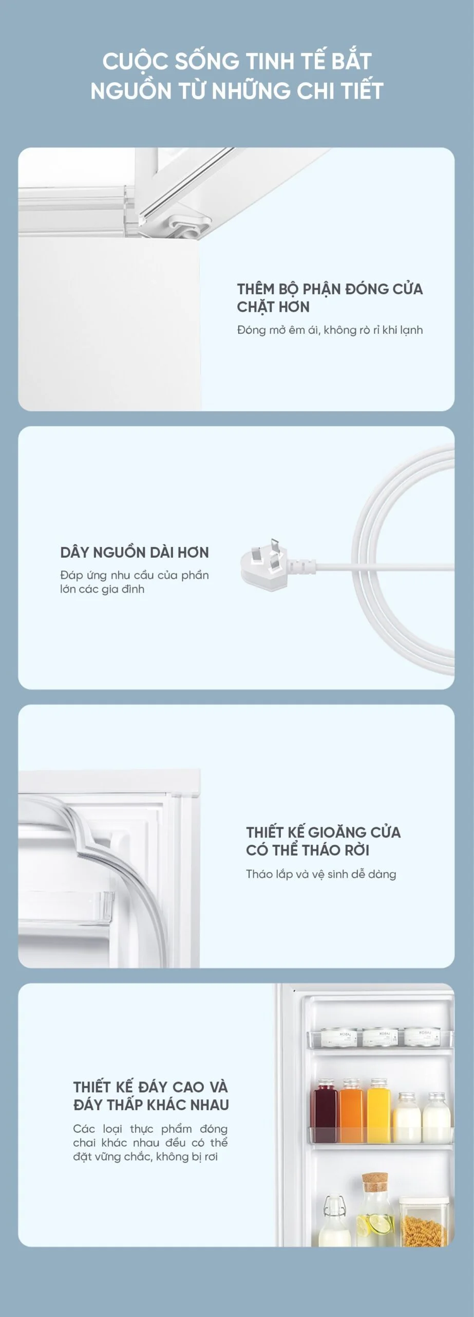 Mặt sau tủ lạnh Xiaomi Mijia 175L