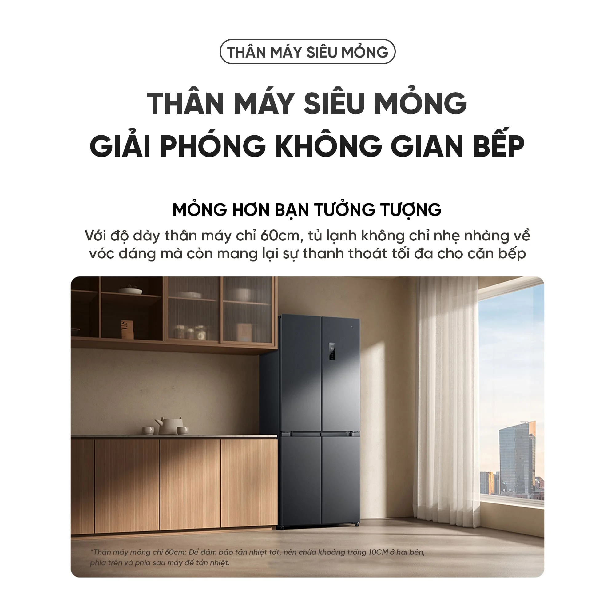 Tủ lạnh Xiaomi Mijia 430L với ngăn chứa rộng rãi