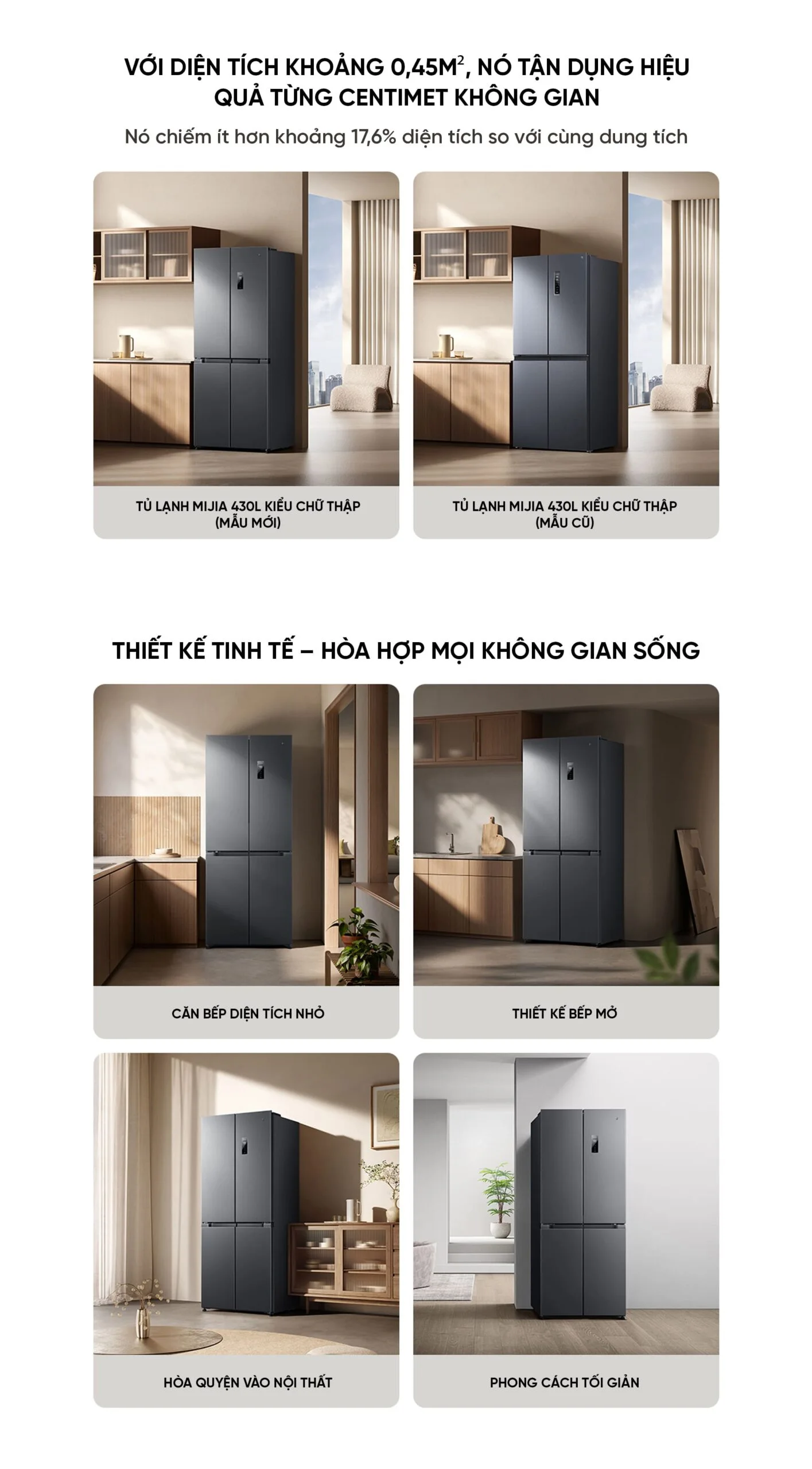 Cấu tạo bên trong tủ lạnh Xiaomi Mijia 430L