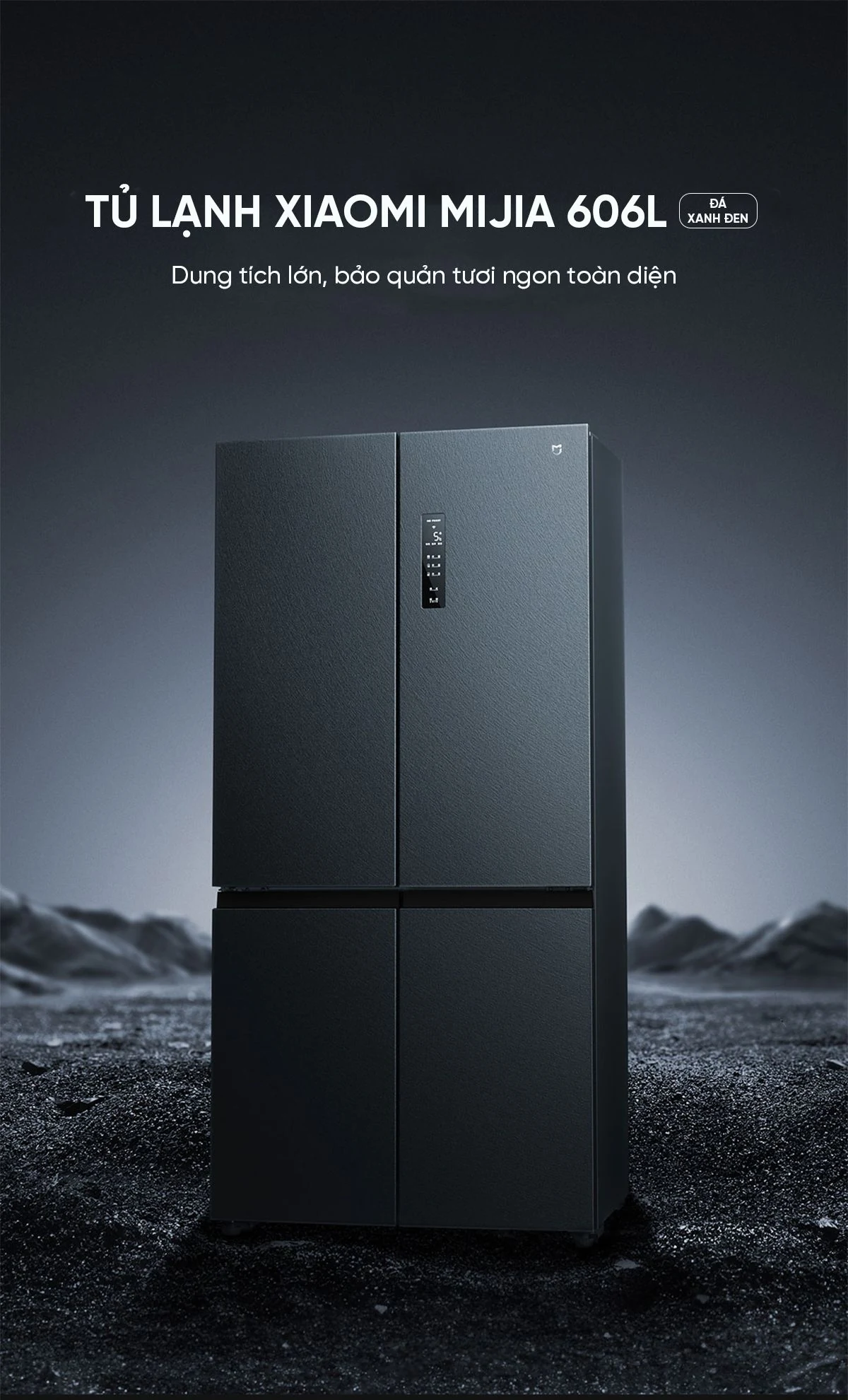 Tủ lạnh Xiaomi Mijia 606L 4 cánh ion bạc