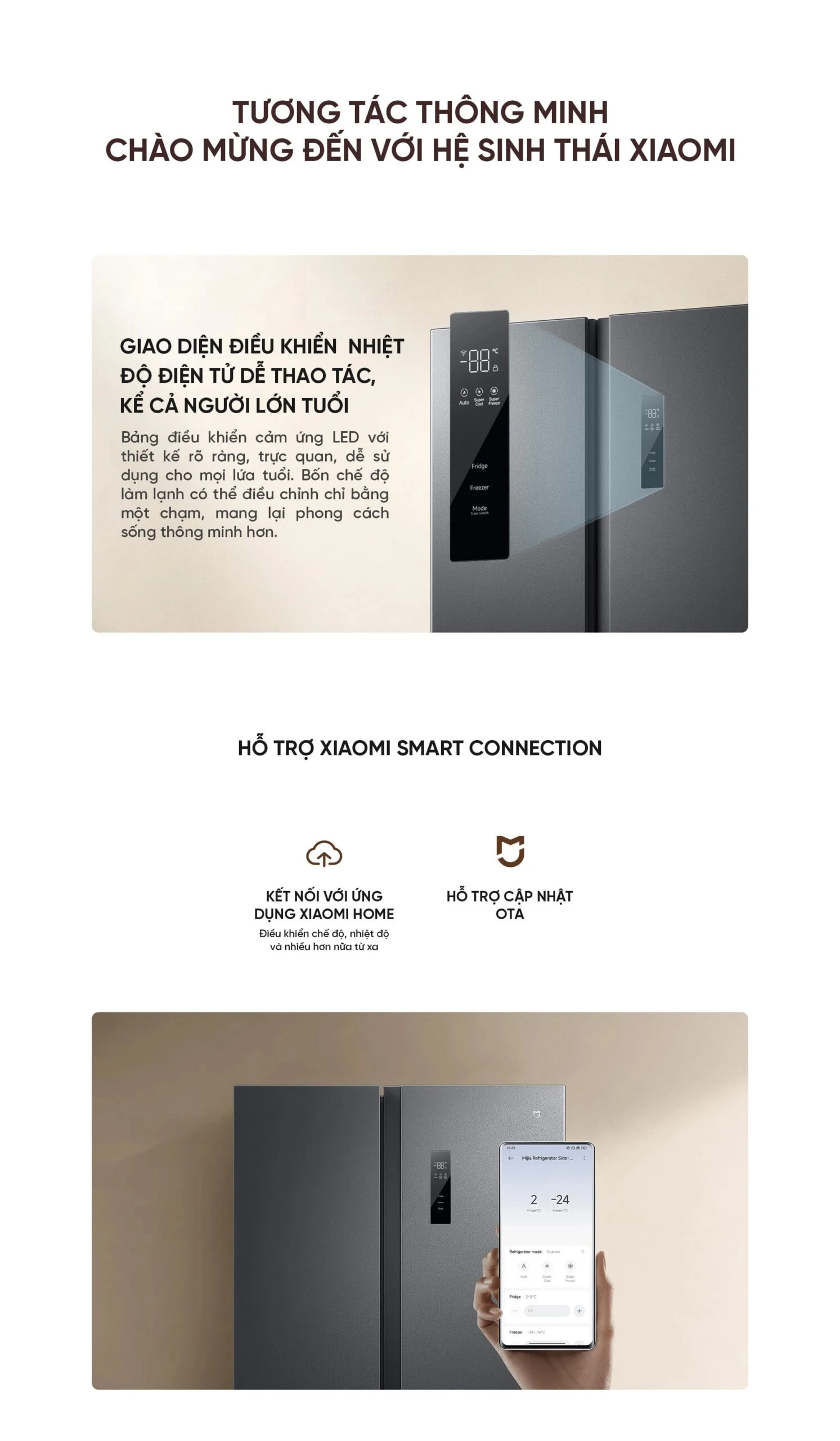 Tủ lạnh Xiaomi Mijia 635L kết nối Xiaomi Home
